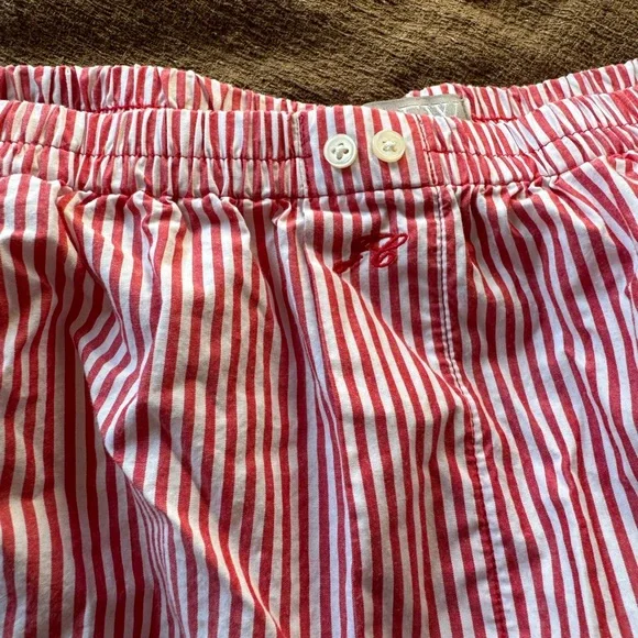 J. Crew Red and White Striped Small Pajama Set - Picture 3 of 4